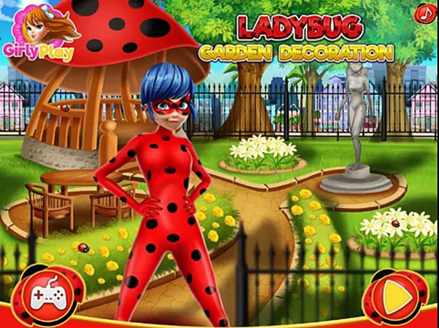 Miraculous Ladybug Free Online Games For Girls-Ladybug Garden Decoration