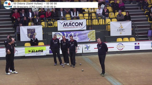 Finale, Bresciano (CRO Lyon) contre Didona (Saint-Vulbas), huitième étape du Trophée Super 16, Sport Boules, Mâcon 2017