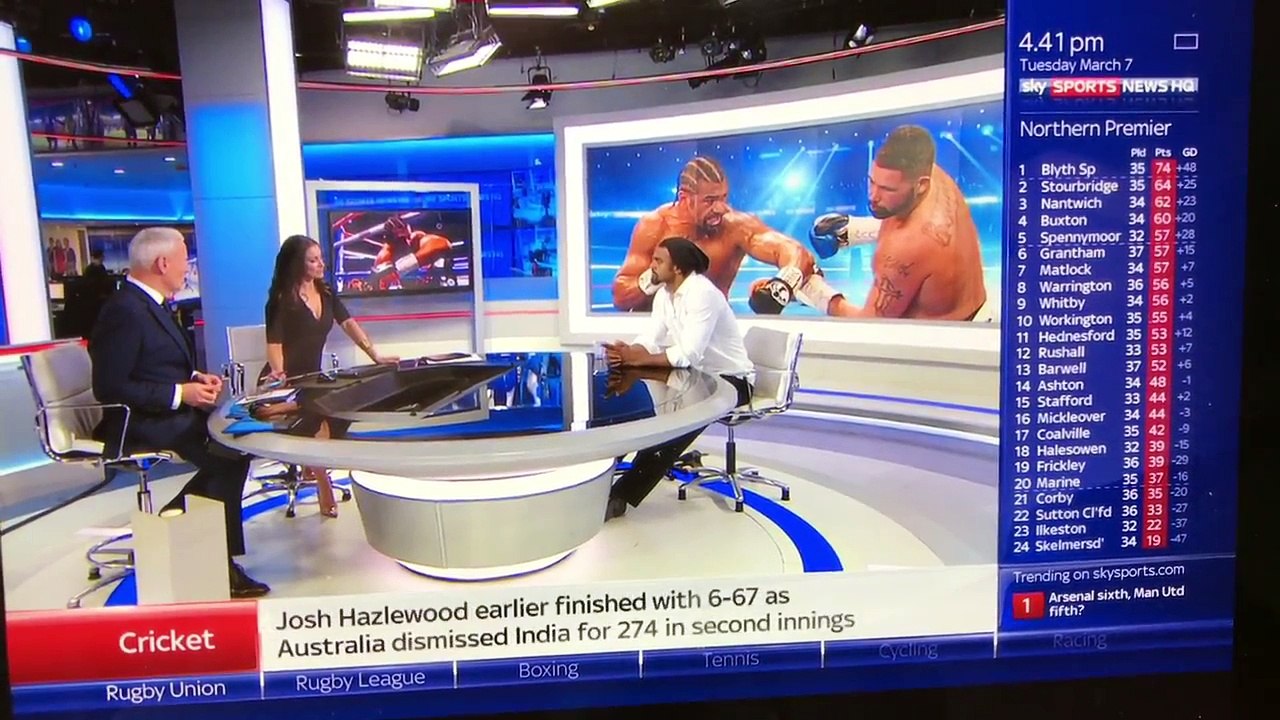 David Haye Interview on Sky Sports following Tony Bellew fight