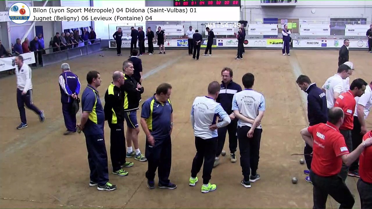 Secondes parties de poules, huitième étape du Trophée Super 16, Sport Boules, Mâcon 2017