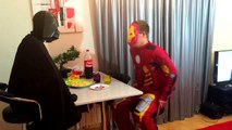 Superheroes in Real Life: Darth Vader cooking for Iron Man - Star Wars Movie Parody