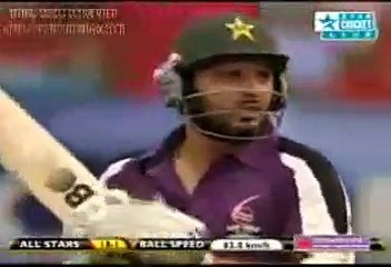 Shahid Afridi batting in Hong Kong Super Sixes