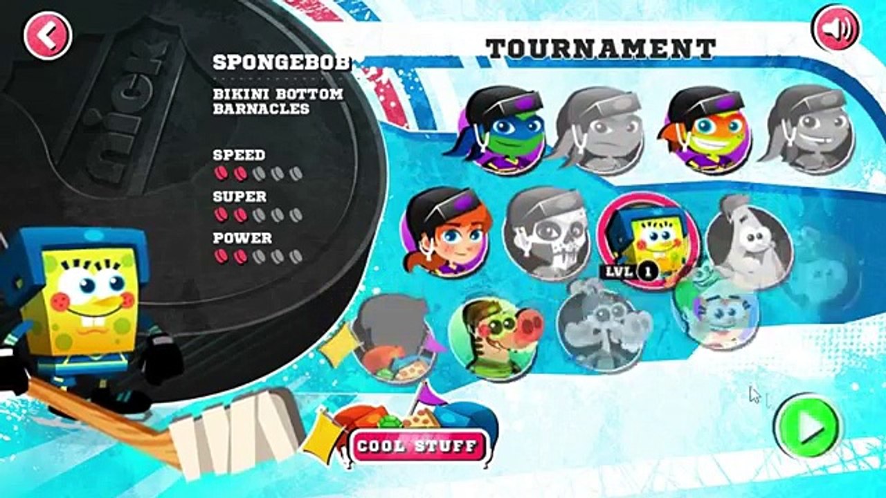 Nickelodeon Hockey Stars - Nick Spongebob Games