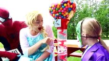 Frozen Elsa Turns into Maleficent! w/ Spiderman, Joker & Joker Kid, Pink Spidergirl, Minio
