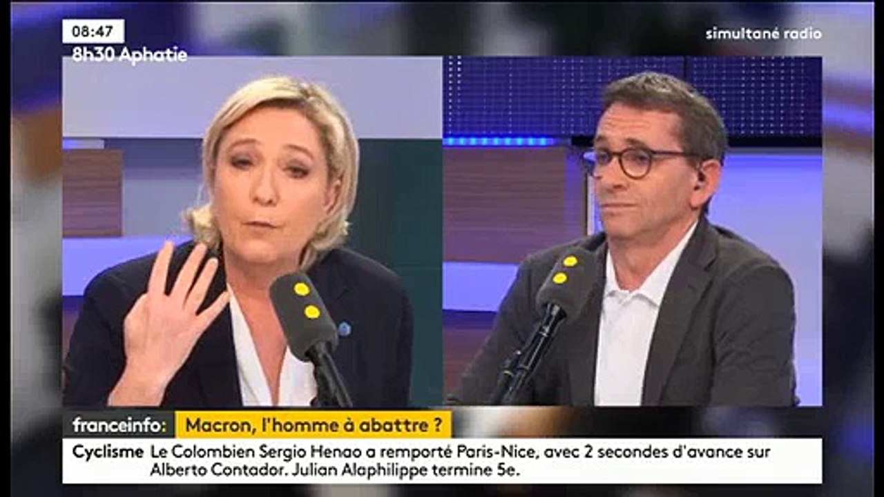Marine le Pen: "Hier soir, Anne-Claire Coudray dévorait Emmanuel Macron des yeux"