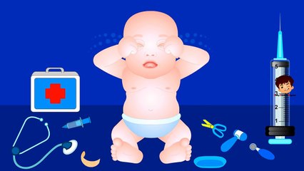 Funny Little Baby Boy Injections in The Bottom | Colors for Children to Learn with Baby Bo
