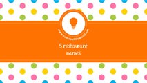 Restaurant names - the best names for your company - www.namesoftheworld.net