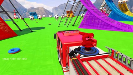 Learn Color Emergency Car w Spiderman Cars Cartoon for Kids & Colors for Children Nursery Rhymes
