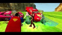 Superman & Frozen Elsa & Iron Man Nursery Rhymes Disney Pixar Cars Lightning McQueen Super
