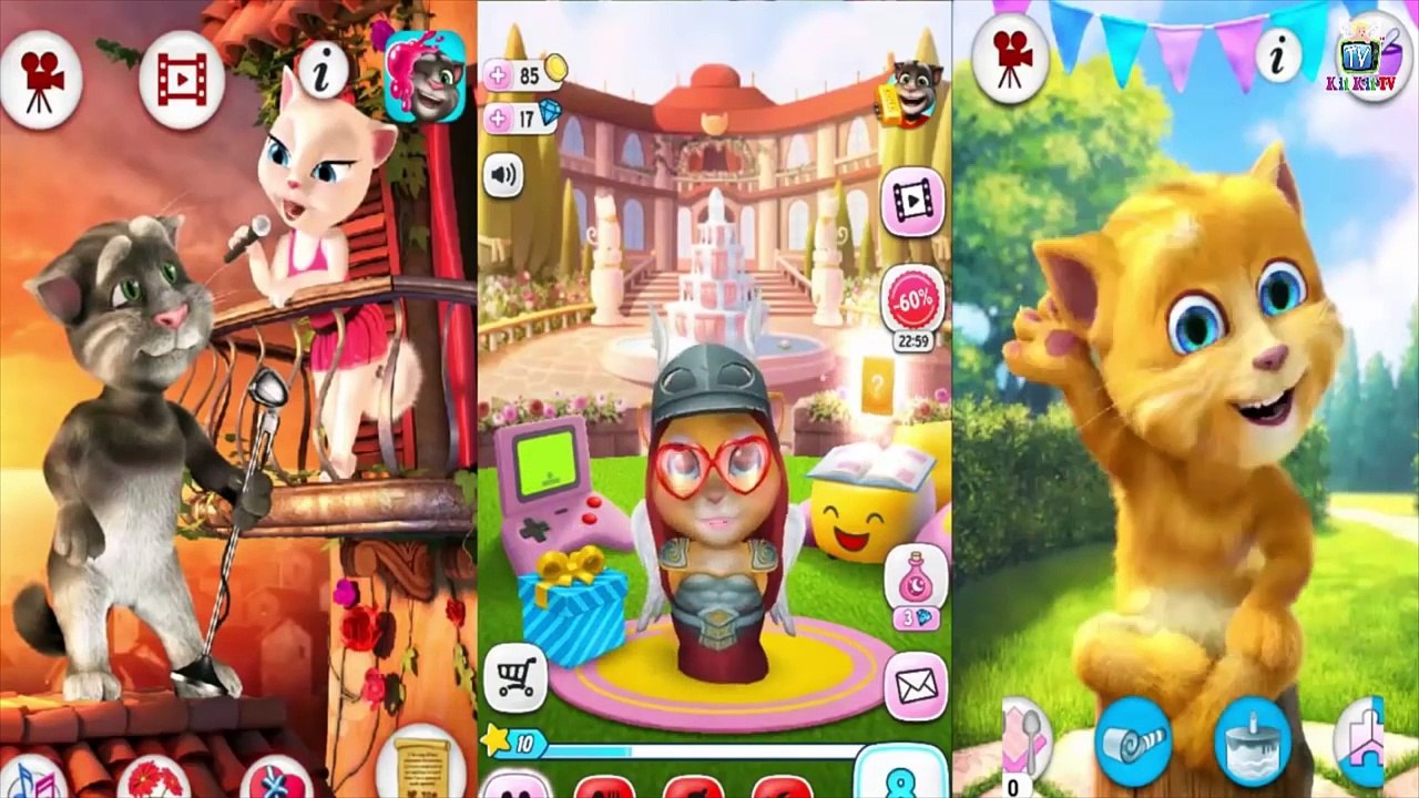 Talking Tom Angela and Pato Finger Family Song Funny Animation Baby Nursery Rhymes