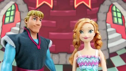 Anna and Spidermans Wedding with Frozen Kristoff Elsa Merman Flynn Rider Disney Toys Fan