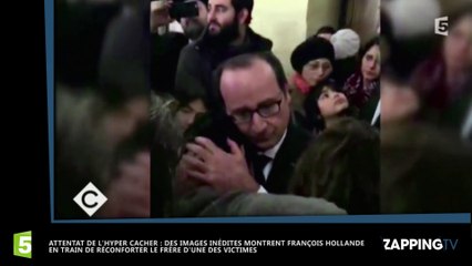 François Hollande bouleversé avec le frère d'une victime de l'Hyper Cacher, la vidéo émouvante