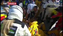 Nascar'da pilotlar yumruk yumruğa kavga etti