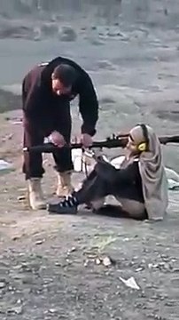 Brave KPK police female Bomb disposal Rafia baig has now stared firing Rocket and hevay machine guns as she proceeds