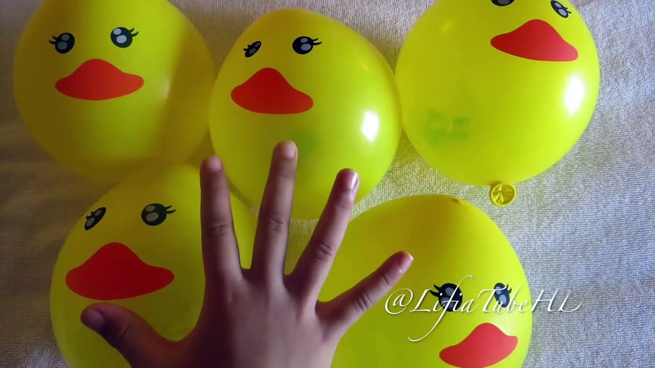 Learning Numbers Five Little Ducks Nursery Rhymes - Popping Balloon - Lagu Anak Bebek @Lif