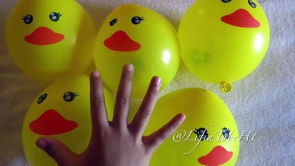 Learning Numbers Five Little Ducks Nursery Rhymes - Popping Balloon - Lagu Anak Bebek @Lif