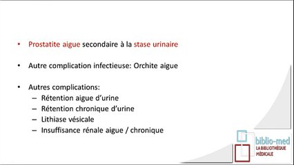 Urologie - Complications de l'HBP