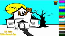 Haunted House Coloring Pages For Kids - Haunted House Coloring Pages