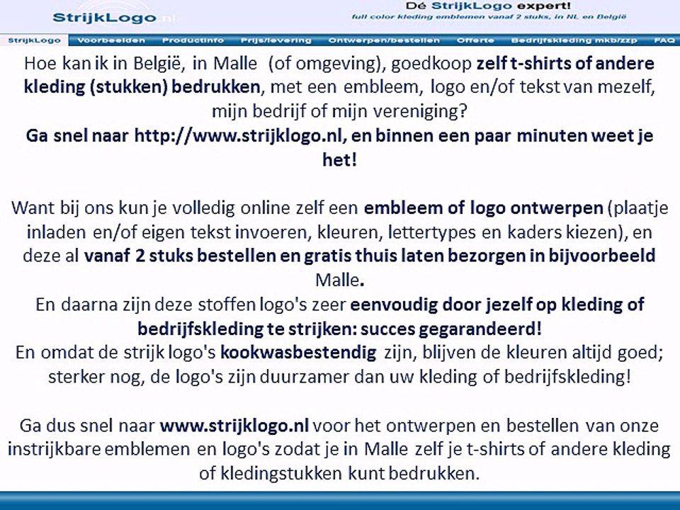 Zelf kleding bedrukken Malle