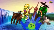 Dragon v/s Elephant Finger Family Nursery english 3d rhymes | Children Animated finger family song