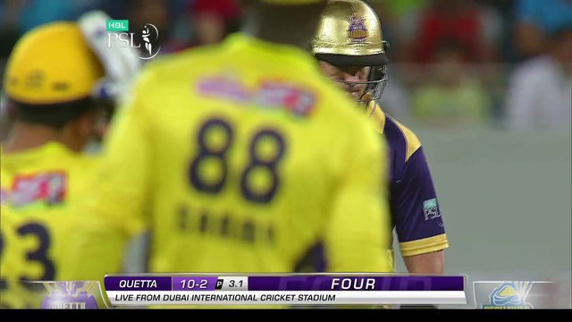 PSL 2017 Match 19- Peshawar Zalmi vs Quetta Gladiators - Kevin Pietersen Batting