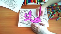 My Little Pony New Coloring Pages for Kids Colors Sparkle Coloring colored markers felt pe