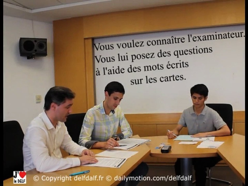 Production orale DELF A1 Tous Publics 2ème partie échange d'informations