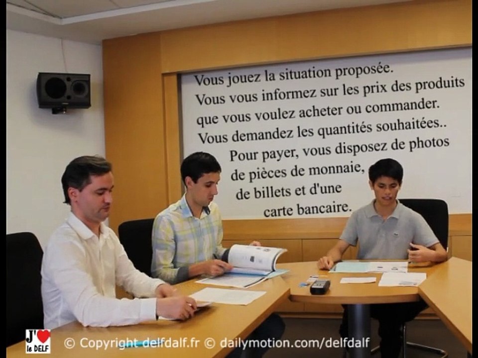 Production orale DELF A1 Tous Publics 3ème partie dialogue simulé