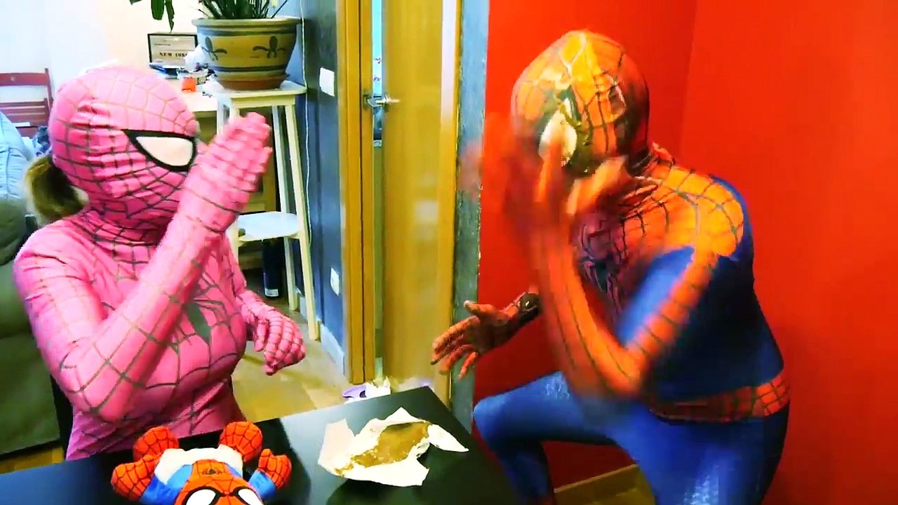 Frozen Elsa blindness Spiderman vs Joker and Maleficent ghost Fun Superheroes movie Pranks
