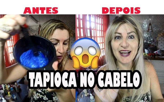 TUTORIAL Como PLATINAR o CABELO em casa com TAPIOCA Cabelo cinza em minutos IMPRESSIONANTE