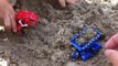 DinoTrux Toys Sand Playtime at Pfeiffer Beach, Big Sur, California Kids Travel Family Vlog