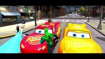 Green Spiderman & Frozen Elsa Lightning McQueen Disney Pixar Cars Nursery Rhymes for Child