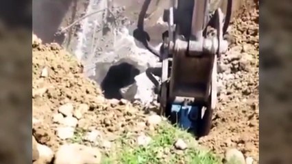 Digger makes a surprising discovery whilst excavating