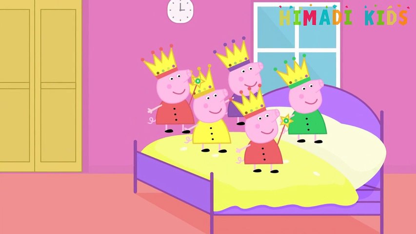 Five Little PEPPA PIG Jumping on the Bed | Nursery Rhymes
