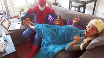 PREGNANT FROZEN ELSA vs EVIL ELSA! w/Spiderman vs EVIL QUEEN MALEFICENT- Superhero Fun in Real Life