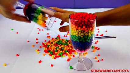 Spiderman Play Doh Shopkins Monsters Inc Cars 2 Rainbow Dippin Dots Surprise Eggs by Straw