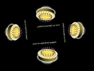 3D Hologram - ♫ HAPPY BIRTHDAY ♫ Rotating Cake + Message