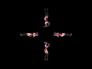 3D Hologram - Dancing Devil Girl Animation Example