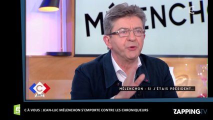 C à vous : Jean-Luc Mélenchon s’emporte contre Patrick Cohen et Anne-Elisabeth Lemoine (vidéo)