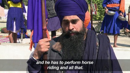 India's Sikh warriors show off martial arts during festival
