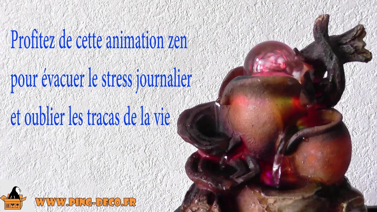 fontaine  intérieur jarre boule tournante tetsu