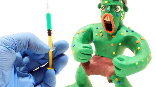 Hulk Gets Sick Needs Shot Prank Videos Superheroes in Real Life Play Doh Animation Spiderm