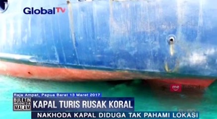 Kapal Pesiar Inggris Rusak Koral di Raja Ampat