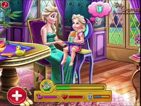 Эльза Рапунцель божья коровка мамочка ребенок, начинающий ходить Подача дисней Принцесса Игры сборник