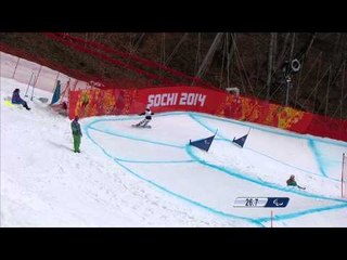 Veronica Plebani (2nd run) | Women's para snowboard cross | Alpine Skiing | Sochi 2014 Paralympics