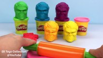 Learn Colors Video for Kids with Play Doh Hulk with Peppa Pig Family Molds Fun Creative fo