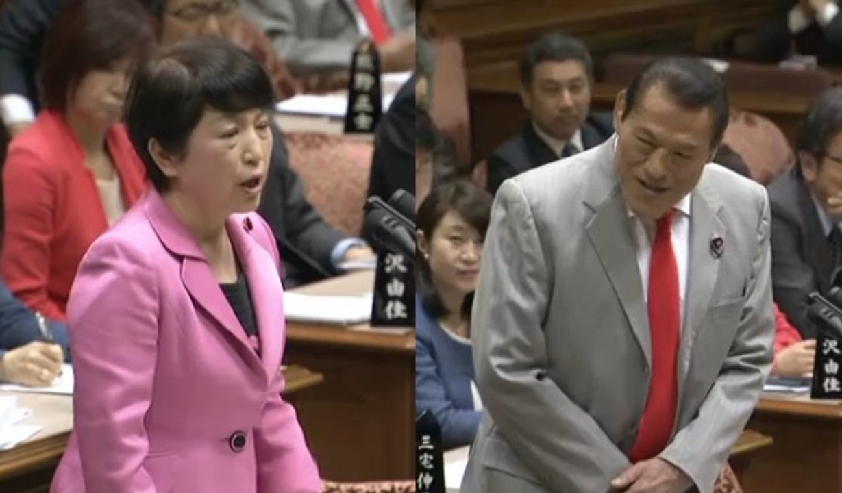 福島みずほ(希望の会（自由・社民）)アントニオ猪木(無所属クラブ) 国会中継 参議院 予算委員会 平成29年3月13日