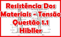 [Resistência dos Materiais]Questão 1.1 Hibller - Força Normal - Tensão
