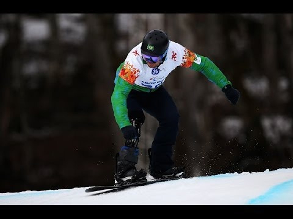 Andre Pereira (1st run) | Men's para snowboard cross | Alpine Skiing | Sochi 2014 Paralympics