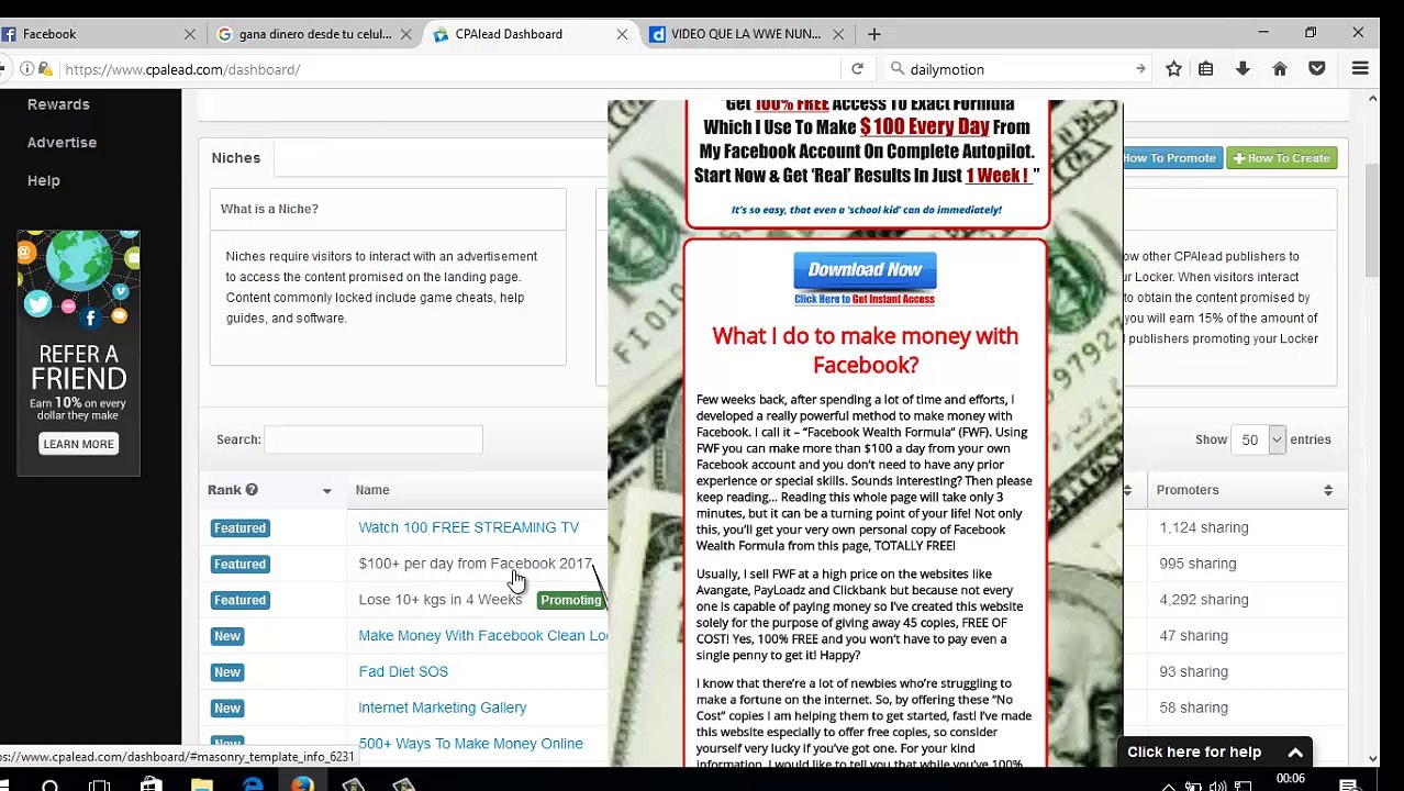 Gana dinero Con CPAlead Funciones